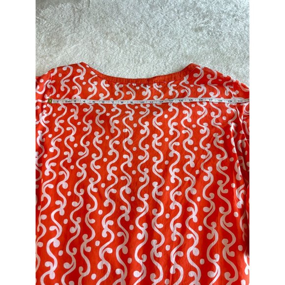 Old Navy Womens Shirt Top Tunic Size XXL Orange Boho Peasant Lightweight Cotton - Picture 10 of 14